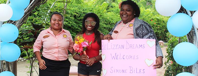 Simone Biles Visits Belizean Dreams Resort