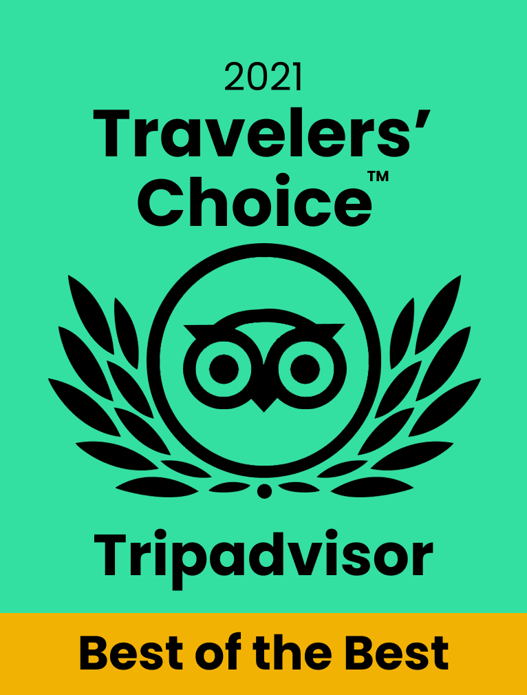 TripAdvisor award for 2021 Travelers' Choice