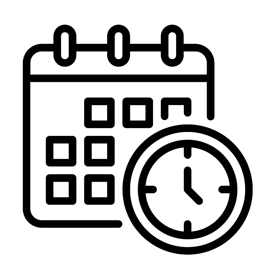 icon of calendar and clock